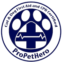 Pro Pet Hero logo — Certified in Cat and Dog First Aid and CPR