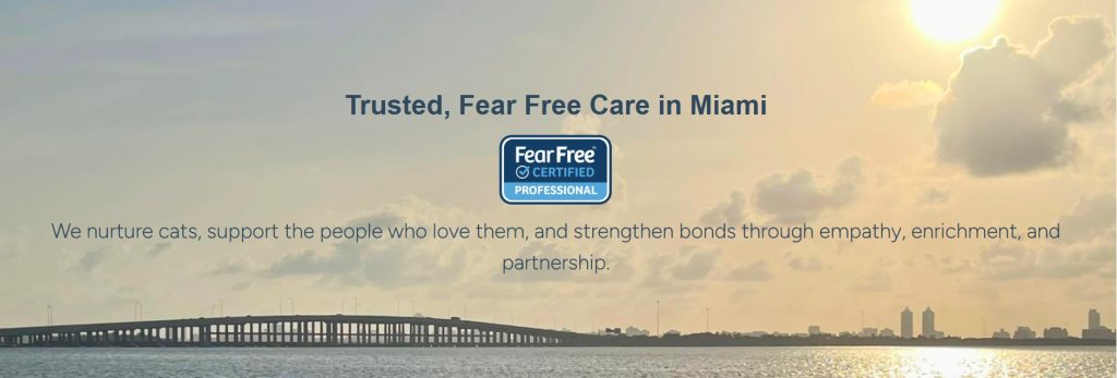Fear Free Certified Professional badge for Miami Cat Sitting, highlighting trusted, stress-free cat care in Miami.